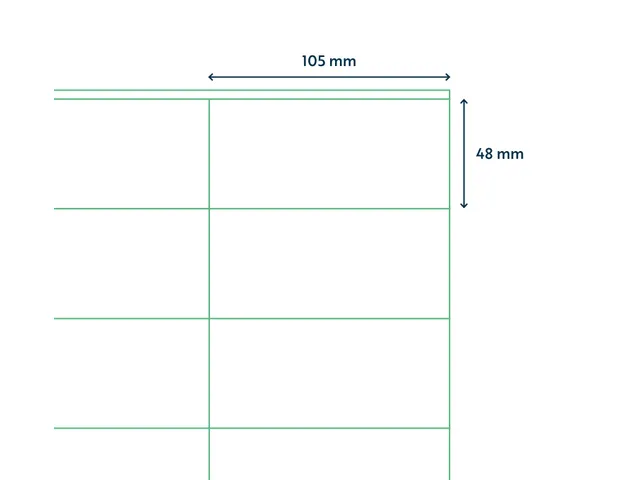 Etiketten Zelfklevend Wit 12 op A4 105x48mm 1000 Vel