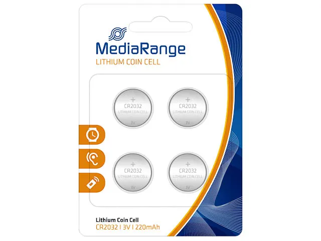 Mediarange Cr2032 Knoopcel Batterijen 4-Pack Lithium 3V