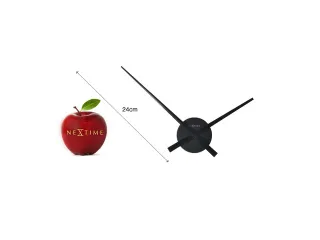 Wandklok Nextime Dia. 48cmx3cm Aluminium Zwart 'small Hands' - 7