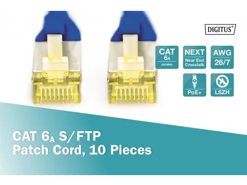 CAT 6A S/FTP PATCH CORD 10P AWG 26/7 3m