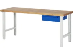 werkbank,RAL 7035/RAL 5010,HxBxD 790-1140x2000x700mm,beukblad
