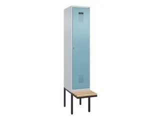 locker met bank,HxBxD 2120x400x815mm,1vak,vak B 400mm,cilinderslot - 2