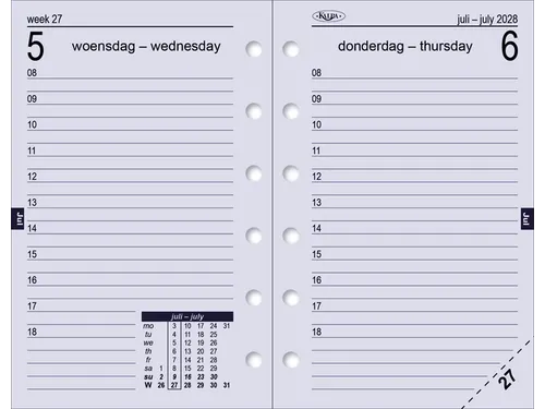 Agendavulling 2027 Kalpa Pocket 1dag/1pagina