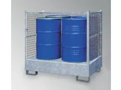 Opvangbak 4x 200l Opvangvol. 220l 1320x 1410x 1290mm Leuning 3-Zijdig