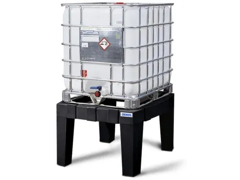 onderstel,PE,v. IBC inhoud 1000l,BxD 1145x1375mm,zwart