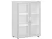vitrinekast,HxBxD 1104x800x420mm,2xhouten vloer,3 OH,m. frame,romp wit
