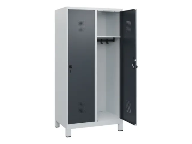 schoollocker,HxBxD 1630x800x500mm,2vak,vak B 400mm,draaigrendel,voeten
