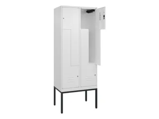 Z-garderobekast,HxBxD 2120x800x500mm,vak B 200/400mm,cil.-slot - 2