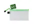 etui DIN PVC-vrij transparant neon groen met ritssluiting