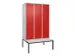 locker voor scheiding van kleding,HxBxD 2120x1200x815mm,3vak
