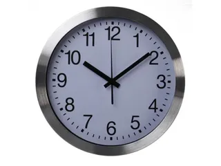 Aluminium Wandklok Ø 30cm cijferaanduiding DCF - 1
