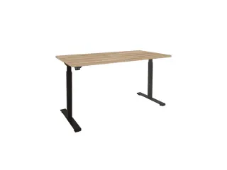 Dextro Basic Zit-sta Bureau Elektrisch 160x80 Honey Castello Zwart - 1