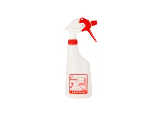 Sprayflacon Cleaninq 600ml leeg met logo sanitair - 1