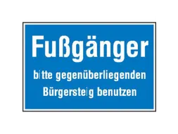 Aanwijzingsbord,Voetganger,Aluminium Gemerkt,Gemoffeld,Blauw/Wit