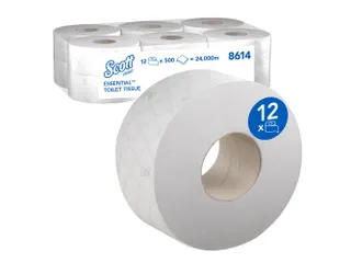 Scott 8614 ESSENTIAL toiletpapier jumbo 2-laags Pak a 12 Rol - 1