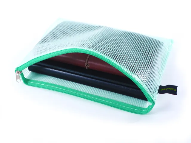 etui A5 PVC-vrij groen transparant met ritssluiting