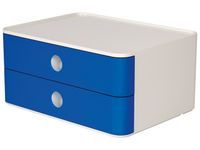 Smart-box Han Allison met 2 lades royal blauw, stapelbaar
