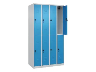 dubbeldekse locker,HxBxD 1850x1000x500mm,4x2vak.,vak B 250mm - 2