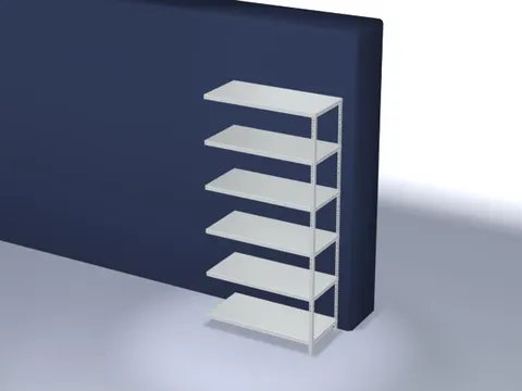 magazijnstelling,aanbouwveld,HxBxD 2500x1300x600mm,vaklast 125kg