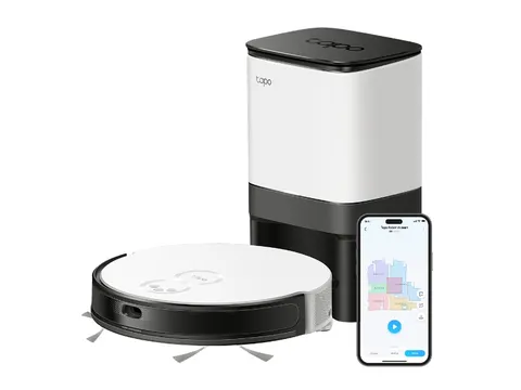 TP-Link Tapo RV20 Mop Plus, Stofzak, Zwart, Wit, Rond, Stofzak, 4 l, B