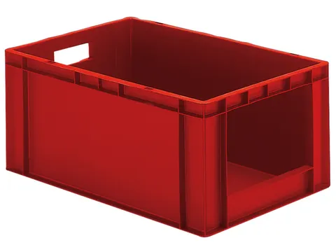 Euronorm-stapelbak 51liter Rood 270x600x400mm Wanden/bodem Gesloten