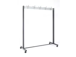 garderoberek,verrijdbaar,HxD 1800x600mm,4zwenkwielen,staal/alu,1000 mm