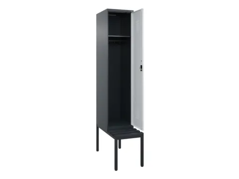 locker met bank,HxBxD 2120x400x815mm,1vak,vak B 400mm,cilinderslot
