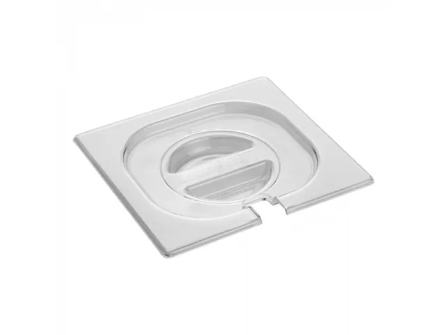 Caterchef Deksel met lepeluitsparing 1/6 GN polycarbonaat Transparant