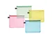 Trousse avec fermeture éclair Foldersys A5 PVC jaune transparent