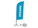 Drapeau de plage Alu Wind Set complet "INGANG" Bleu