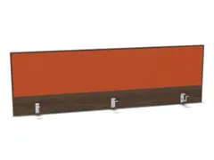 opzetpaneel bureau aanbouw achter NV bruin hickory oranje 1800mm