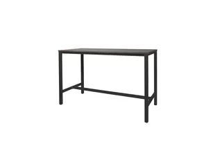 Domino Basic Statafel 160x80x110cm Logan Eiken Onderstel Zwart - 1