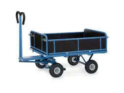 Handtrekwagen 6453P 450kg 1140x740mm hout polyurethaan wielen