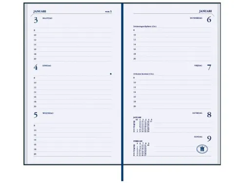 Agenda 2027 Ryam Memoplan 7 Suprema 7dagen/2pagina's zwart