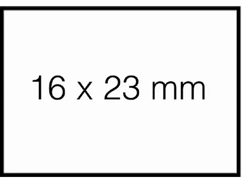 Prijsetiket 16x23mm Sato Duo 20 permanent wit 1500 stuks