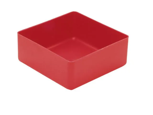 Inzetbak HxLxB 40x99x99mm Polystyreen Rood 50 stuks