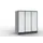 lockerkast 1255x1150x640mm 3x3 vakken RAL7021 front RAL7035 sokkel