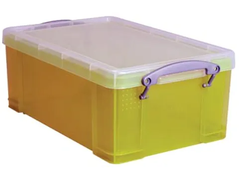 Opbergdoos 9 Liter Geel Transparant