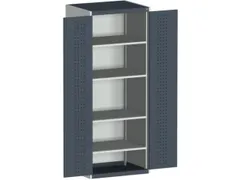 kast met geperforeerde platen,HxBxD 2000x800x650mm,4xStalen bodem