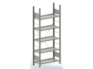 Inhaakstelling Basisveld 1850x806x336mm 5legborden 80kg Verzinkt - 1