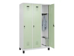 locker,HxBxD 1950x1200x500mm,3vak,vak B 400mm,draaigrendel,voeten