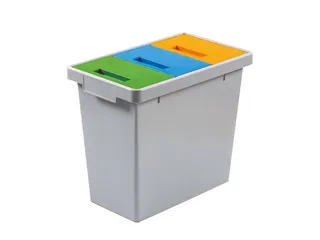 Polymax Afvalscheidingsbak 40 Liter Grijs Groen Geel Blauw - 1
