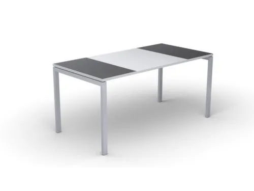 Bureau 750X1600X800Mm Blad Antraciet/wit Rechthoekig 4-Voeten Wit