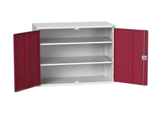 universele kast,HxBxD 1000x1300x550mm,2xStalen bodem,draaigrendelslot - 1