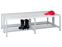 banc double HxLxP 430x2000x740mm piètement RAL6011