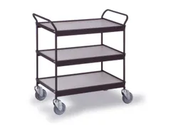 Tafelwagen Draagverm. 150kg Laadvl. Lxb 785x420mm 3 Etages Diepzwart