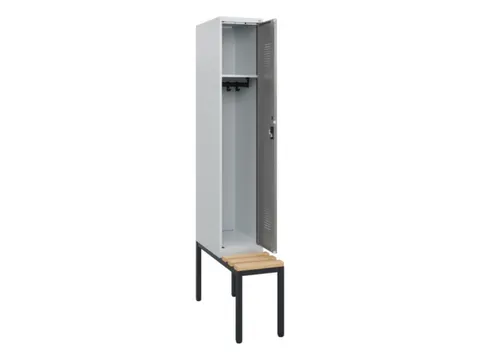 locker met bank,HxBxD 1950x300x815mm,1vak,vak B 300mm,cilinderslot