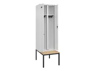 locker met bank,voor scheiding van kleding,HxBxD 2120x600x815mm,2vak - 1
