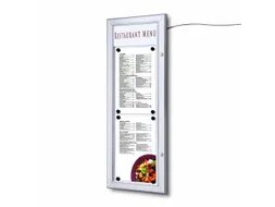 Outdoor Menubord 2xA4 met Logopaneel Staand LED verlicht