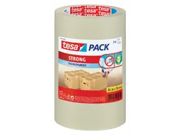 Verpakkingstape Tesapack Pp Strong 50mmx66m Transparant 3 stuks